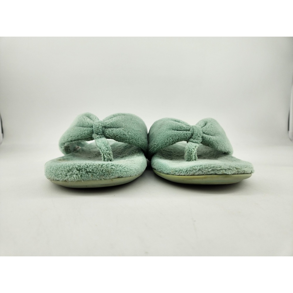 Vionic Lydia Slippers Womens 8 Sage Green Plush Thong Flip Flop Orthopedic - Picture 2 of 12